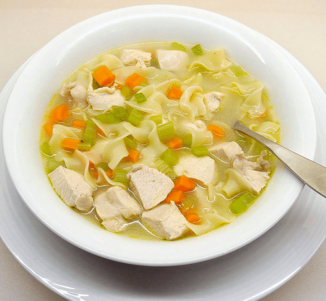 chicken soup against gastritis